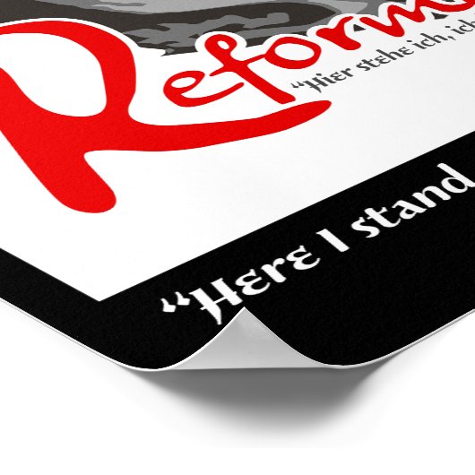 Hier stehe ich Martin Luther Reformation 500 Poste Poster (Ecke)