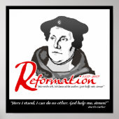 Hier stehe ich Martin Luther Reformation 500 Poste Poster (Vorne)