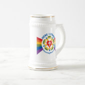 "Hier stehe ich" Stein Bierglas (VorderseiteRechts)