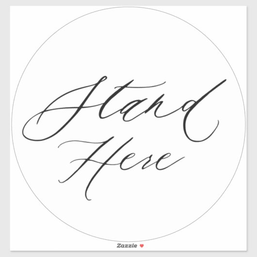 Hier stehen große Marker Social Distance Shop Aufkleber (Blatt)