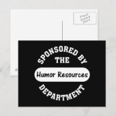 Hier steht HR für Spaß Postkarte (Vorne/Hinten)