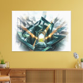 "Hier tobt ein großer Sturm..." Leinwanddruck (Insitu (Wohnzimmer))