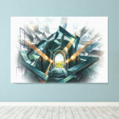 "Hier tobt ein großer Sturm..." Leinwanddruck (Insitu (Holzboden))