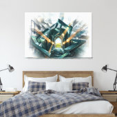 "Hier tobt ein großer Sturm..." Leinwanddruck (Insitu (Schlafzimmer))