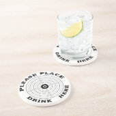 Hier trinken sandstein untersetzer (Seite)