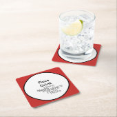 Hier trinken - Square Untersetzer (Vor Ort)