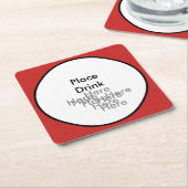 Hier trinken - Square Untersetzer (angewinkelt)