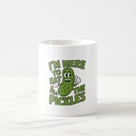 Hier, um alle Pickles zu essen Kaffeetasse (Mittel)