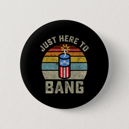 Hier, um am 4. Juli Amerikanische Unabhängigkeitst Button (Vorderseite)
