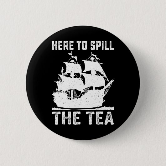 Hier, um den Tee-Funny 4. Juli verteilen Us Patrio Button (Vorderseite)