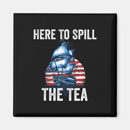 Hier, um die Tea US Patriotic Pride 4. Ju. Magnet (Vorne)