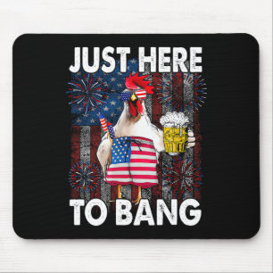 Hier, um Huhn 4. Juli zu knallen Flag Feuer der US Mousepad