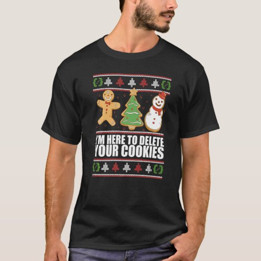 HIER, UM IHRE COOKIES Ugly Web Developers Co T-Shirt (Vorderseite)