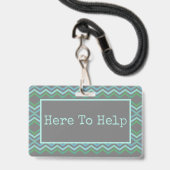 Hier um zu helfen ausweis (Rückseite mit Lanyard)