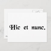 Hier und jetzt. postkarte (Vorne/Hinten)