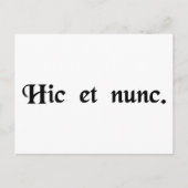 Hier und jetzt. postkarte (Vorderseite)