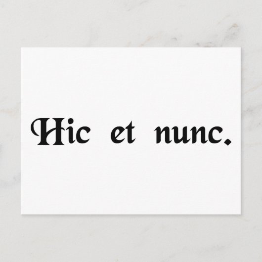 Hier und jetzt. postkarte (Vorderseite)