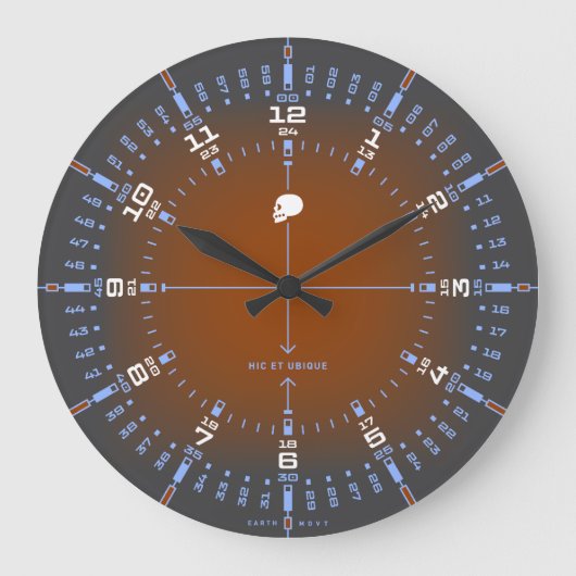 Hier und überall große wanduhr (Vorderseite)