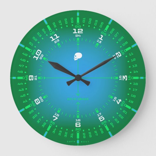 Hier und überall große wanduhr (Vorderseite)