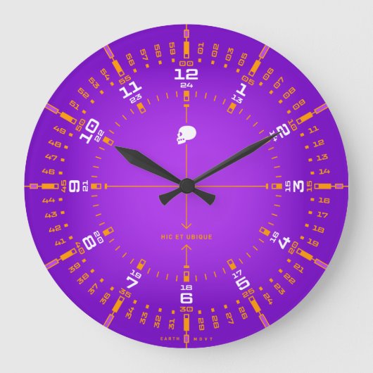 Hier und überall große wanduhr (Vorderseite)