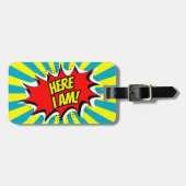 Hier vergesse ich mich nicht, Comic Gepäckmarke Gepäckanhänger (Vorderseite horizontal)