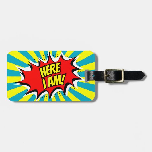 Hier vergesse ich mich nicht, Comic Gepäckmarke Gepäckanhänger (Vorderseite horizontal)