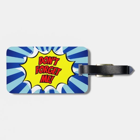 Hier vergesse ich mich nicht, Comic Gepäckmarke Gepäckanhänger (Rückseite horizontal)