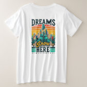 Hier wachsen Träume Große Größe T-Shirt (Design Rückseite)