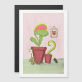 Hier wächst die Liebe: Quirky-Pflanze-Karte Magnetkarte (Vorne/Hinten)