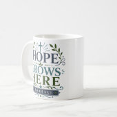 Hier wächst Hoffnung Devotionaler Inspirierender S Kaffeetasse (Vorderseite Links)