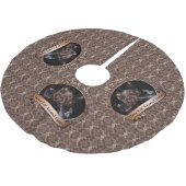 "Hier während einer guten Zeit" Baum-Rock Polyester Weihnachtsbaumdecke (Schrägansicht)