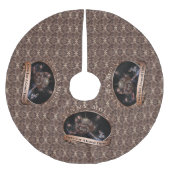 "Hier während einer guten Zeit" Baum-Rock Polyester Weihnachtsbaumdecke (Vorderseite)