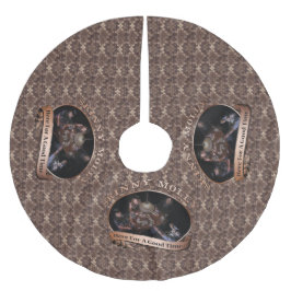 "Hier während einer guten Zeit" Baum-Rock Polyester Weihnachtsbaumdecke