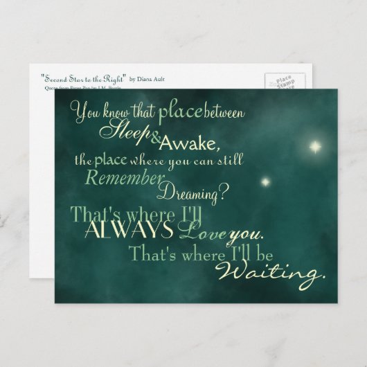 "Hier werde ich Gewartet" Postkarte (Vorne/Hinten)