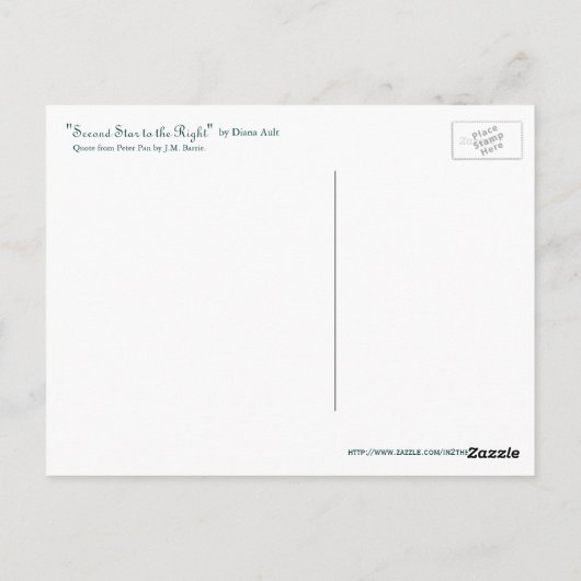 "Hier werde ich Gewartet" Postkarte (Rückseite)