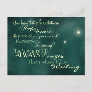 "Hier werde ich Gewartet" Postkarte