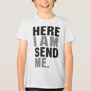 Hier werde ich mir Isaiah 6 8 Christus Glaube Lieb Tri-Blend Shirt