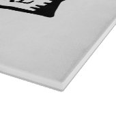 Hier werden die Mahlzeiten und Erinnerungen servie Schneidebrett (Ecke)