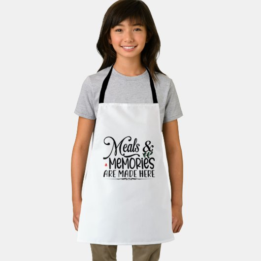 Hier werden Erinnerungen und Mahlzeiten serviert. Schürze