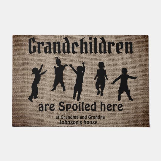 Hier werden Großkinder verwöhnt Fußmatte (Vorderseite)