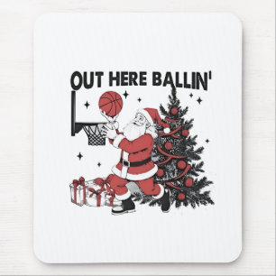 Hier wird Basketball Sport Xmas Weihnachten gespie Mousepad