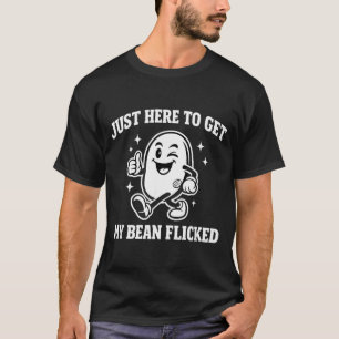 Hier wird die Bohne lustig ungebändigt erwachsener T-Shirt