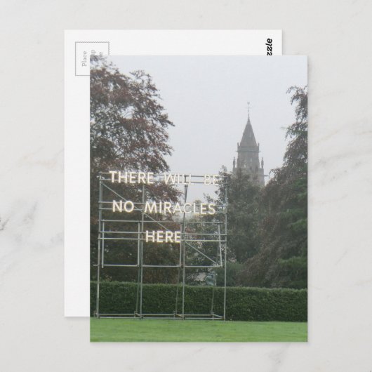 Hier wird es keine Wunder geben - Edinburgh Art Postkarte (Vorne/Hinten)