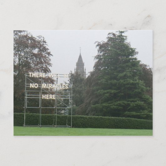 Hier wird es keine Wunder geben - Edinburgh Art Postkarte (Vorderseite)