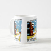 Hier wohnen Sie bei Low Rent Kaffeetasse (Vorderseite Links)