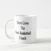 Hier wohnt der beste Basketballtrainer Kaffeetasse (Links)