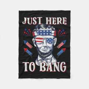 Hier zu Bang Abraham Lincoln 4. Juli Feuerwerk Fleecedecke