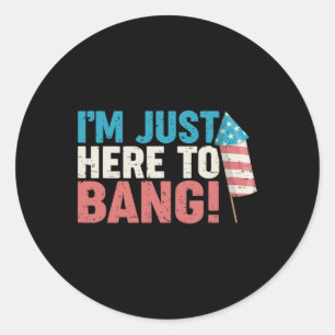 Hier zu Bang Shirt 4. Juli Feuerwerk Patriotic Runder Aufkleber