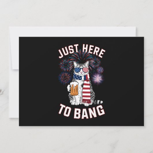 Hier zu Bang USA Flag Bierkatze Lover 4. Juli Einladung (Vorderseite)