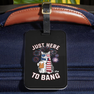 Hier zu Bang USA Flag Bierkatze Lover 4. Juli Gepäckanhänger